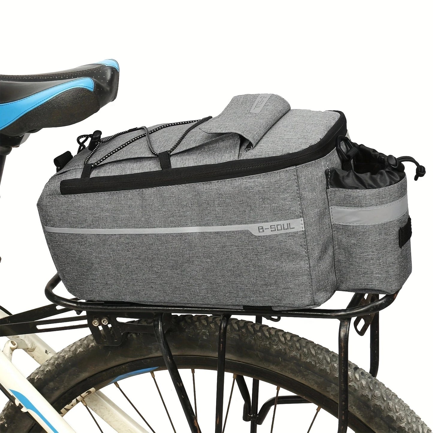 Rear Rack Bag with Bottle Holder